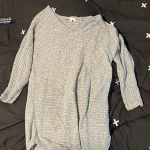 Sweater, mid sleeve, V neck